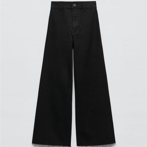 Zara Marine Straight Pants Black